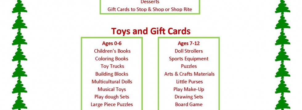 List of Items Needed