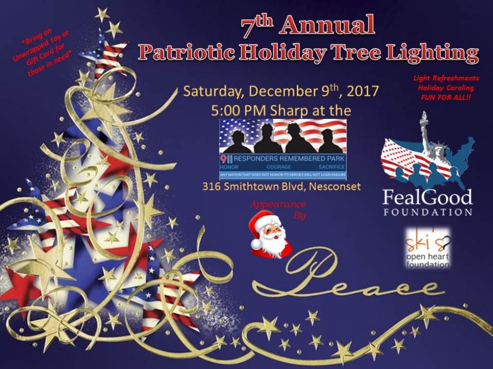 Annual Tree Lighting at 9/11 Responders Remembered Park